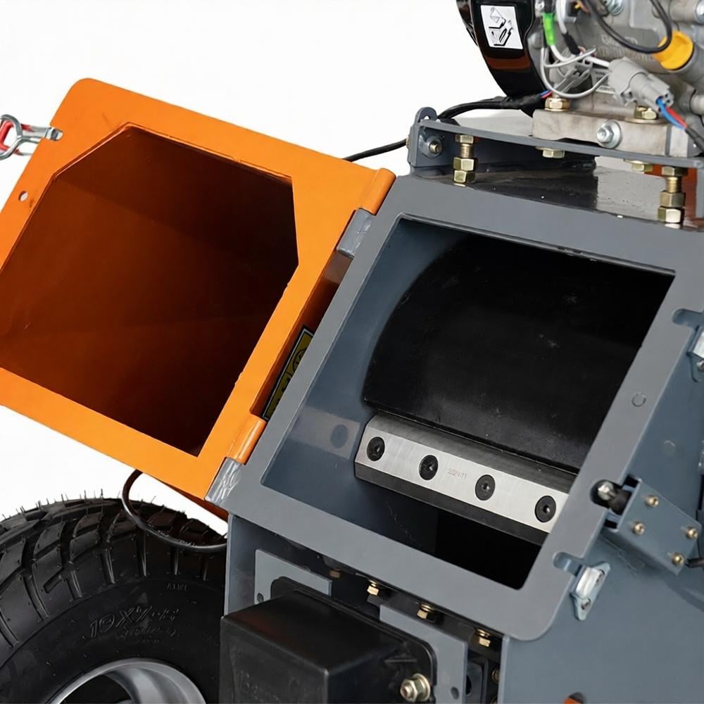 DMI-WC150G feed hopper and cutting chamber detail